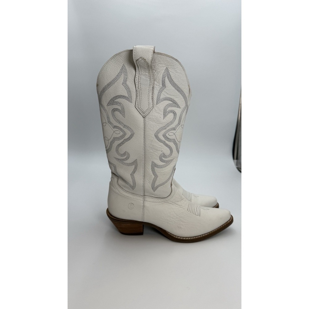Dingo Womens White Leather Western‎ Cowboy Boots DI 913 Size 6M Festival Boho
